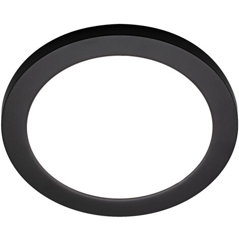 Litecraft Darly Ceiling or Wall Light Large Flush 18 Watt LED Fitting - Satin Black