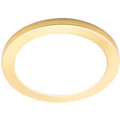 Litecraft Darly Ceiling or Wall Light Large Flush 18 Watt LED Fitting - Satin Brass