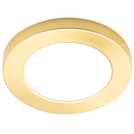 Litecraft Darly Ceiling or Wall Light Small Flush 6W LED Fitting - Satin Brass