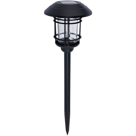 Litecraft Delonix Spike Light Outdoor Solar Powered Garden LED Fitting - Black