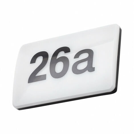 Litecraft Deur Door Light IP65 Rated Outdoor LED With Numbers & Sensor - Black