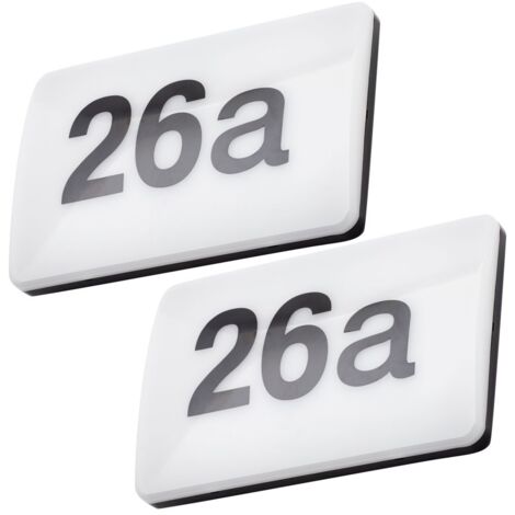 Litecraft Deur Door Lights Outdoor LED With Numbers & Sensor in Black - 2 Pack
