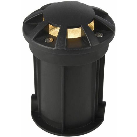 Litecraft Drive Over Recessed Uplighter 8 Way Outdoor Deck or Porch Light - Black