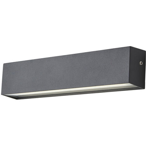 Litecraft Edgar Wall Light LED Linear Outdoor IP54 Rated Fitting - Anthracite
