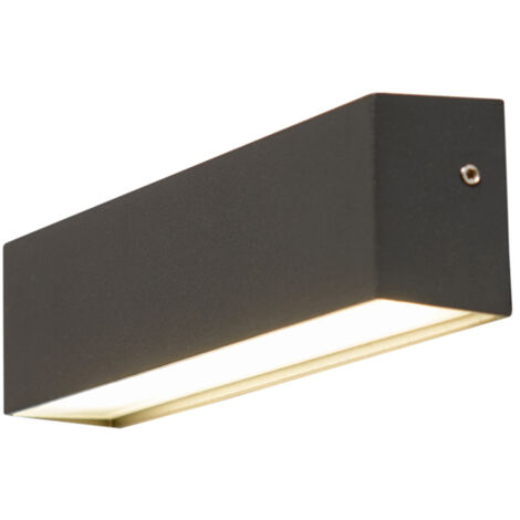 Litecraft Edgar Wall Light Linear Outdoor IP54 Rated 9W Integrated LED - Black