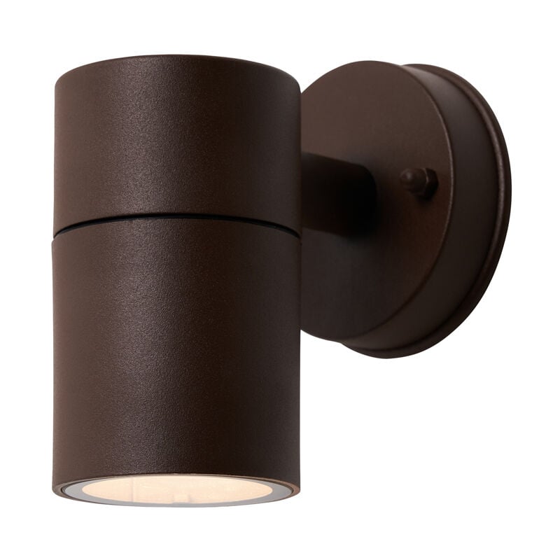 Fibo Up or Down Wall Light IP44 Rated GU10 Garden Fitting - Rust - Litecraft