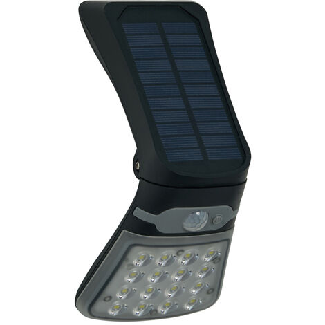 Litecraft Filip Outdoor Solar Powered 2.5W Flood Light With PIR Motion Sensor - Black