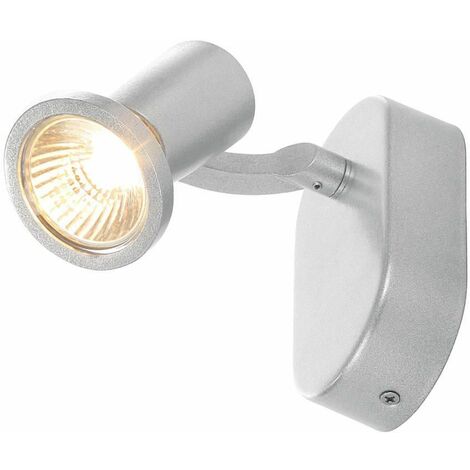 Litecraft Foxe Diecast Spotlight Wall or Ceiling Adjustable Fitting - Silver