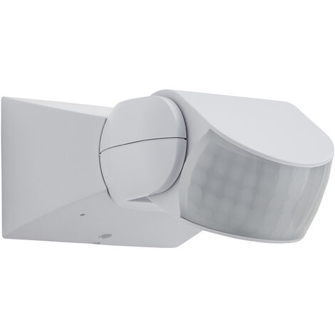 Litecraft Garrett Stealth Outdoor PIR Motion Sensor with Override Feature- White