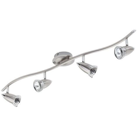 Litecraft Gemini Spotlight Bar Adjustable Ceiling 4 Light - Satin Nickel