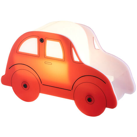 Litecraft Glow Car Table Lamp LED Children's Bedside Lighting - Red
