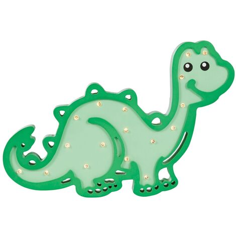 Litecraft Glow Dinosaur Table Lamp LED Children's Lighting - Green
