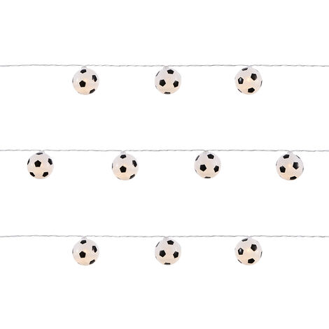 Litecraft Glow Football String Lights Integrated LED Fittings - Black, White