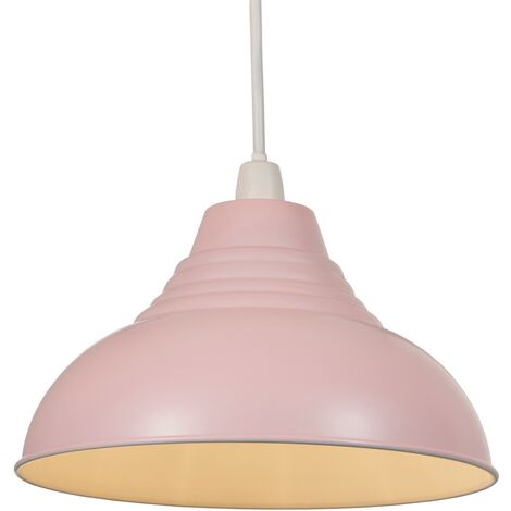 Litecraft Glow Light Shade 30.5 cm Easy Fit Metal Dome Lampshade - Pink
