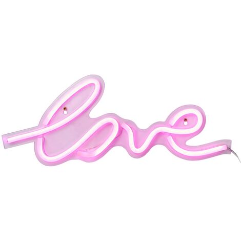 Litecraft Glow Love Neon Wall Light Children's Lighting - Pink