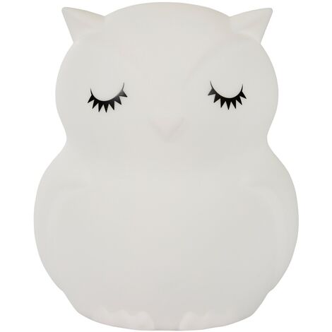 Litecraft Glow Owl Table Lamp LED Children's Night Light - Colour Changing