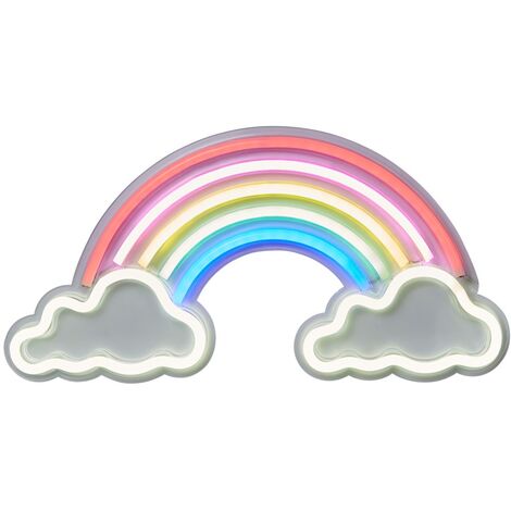 Litecraft Glow Rainbow Wall Light Neon Children's Lighting - Multicoloured