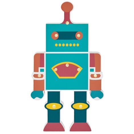 Litecraft Glow Robot Table Lamp LED Children's Lighting - Multi Coloured