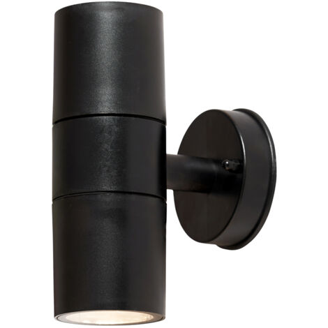 Litecraft Hahn Up & Down Wall Light LED Outdoor IP65 Rated Fitting - Black