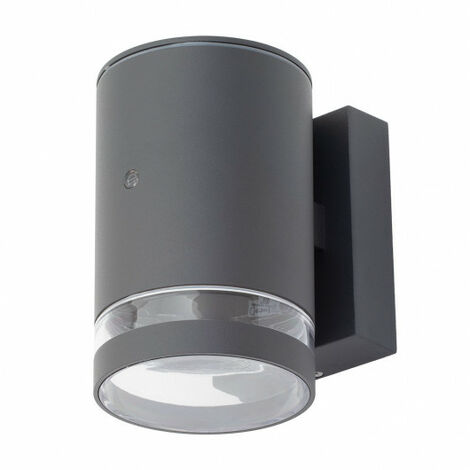 Litecraft Helo Wall Light Outdoor Up Down Fitting With Photocell - Anthracite