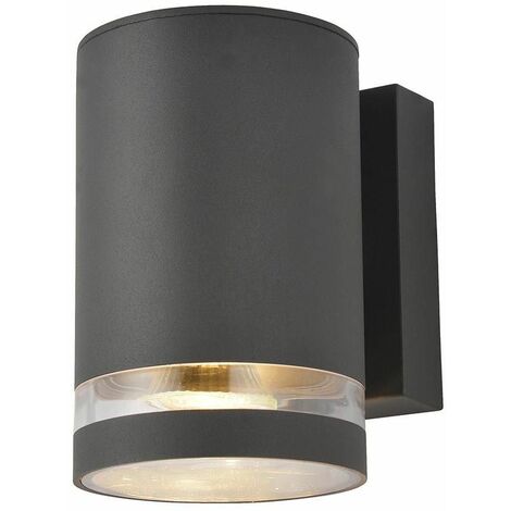 Litecraft Helo Wall Light Outdoor Up or Down Garden IP44 Fitting - Dark Grey