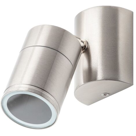 Litecraft Irela Spotlight Adjustable Garden Wall Ceiling Light - Stainless Steel
