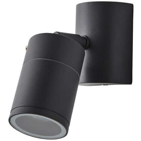 Litecraft Irela Spotlight Adjustable Outdoor Wall Ceiling Light - Anthracite
