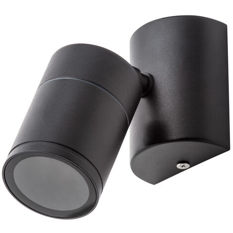 Litecraft Irela Spotlight Adjustable Wall Ceiling Light Outdoor Fitting - Black