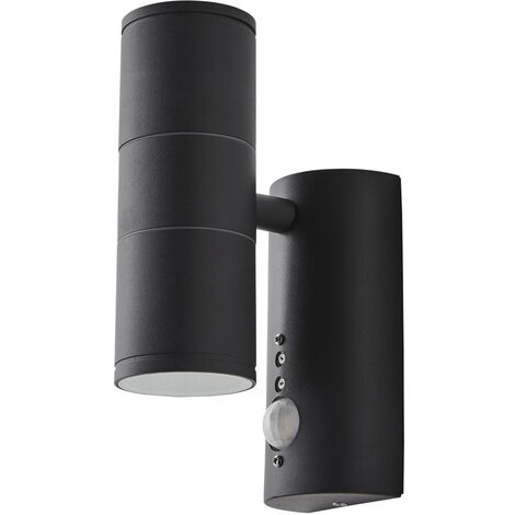 Litecraft Irela Up & Down Outdoor Wall Light With PIR Motion Sensor - Anthracite