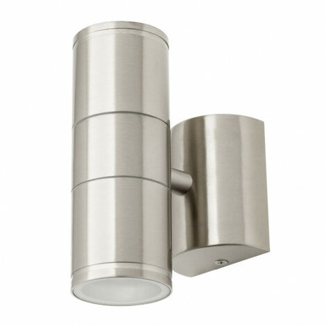 Litecraft Irela Wall Light Outdoor Up & Down Garden Fitting - Stainless Steel