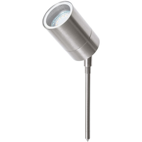 Litecraft Kenn Spike Spotlight Outdoor Adjustable IP44 Fitting - Stainless Steel