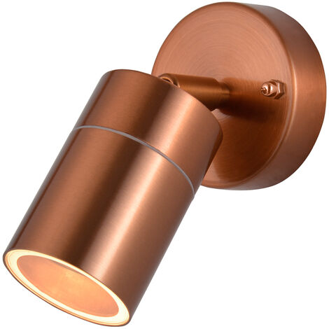 Litecraft Kenn Spotlight Outdoor Wall or Ceiling Adjustable Fitting - Copper