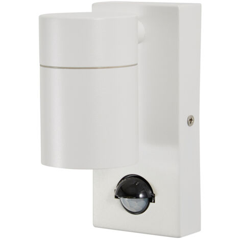 Litecraft Kenn Up & Down Outdoor Wall Light With PIR Motion Sensor - White