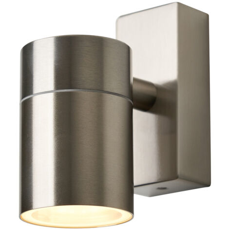 Litecraft Kenn Wall Light Outdoor Up or Down IP44 Fitting - Stainless Steel