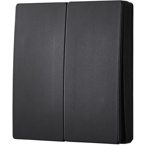 Litecraft Kinetic Push Switch 2 Gang IP65 Rated Electrical Fitting - Matte Black