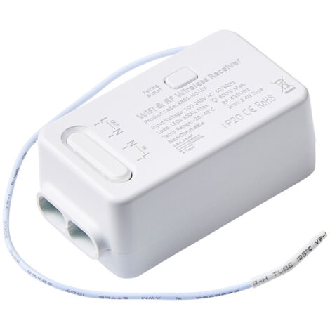 Litecraft Kinetic Tuya Wifi Receiver Switch IP20 Rated 1 Channel - Matte White