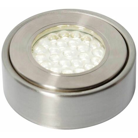 Litecraft Laghetto Under Cabinet Lights Circular Kitchen Fitting - Satin Nickel