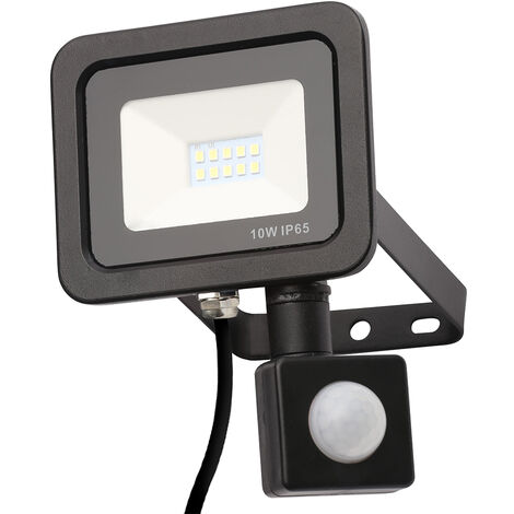 Litecraft Langton Floodlight Outdoor 10 Watt LED With PIR Motion Sensor - Black
