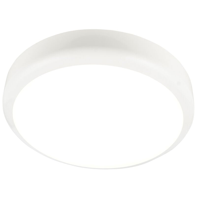 Litecraft - Laure Flush Bulkhead Ceiling Wall Light With Emergency Function- White