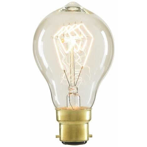 Litecraft Light Bulb 40 Watt B22 Bayonet Cap Filament Globe Lamp - Clear Tint