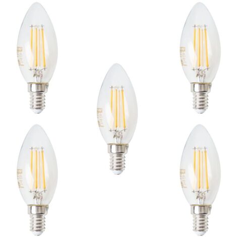 Litecraft Light Bulb 4.5W E14 Small Edison Screw Warm White LED in Clear - 5 Pack