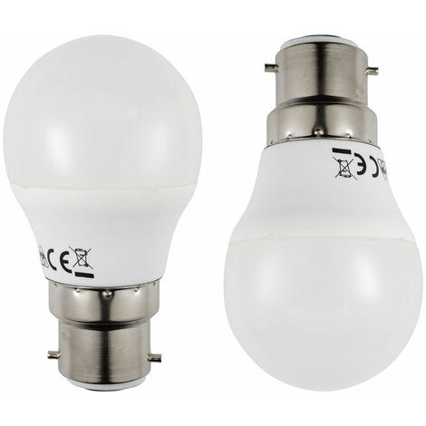 Litecraft Light Bulb B22 Bayonet Cap 6 Watt LED Golf Ball in Warm White - 2 Pack