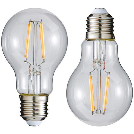 Litecraft Light Bulb E27 Edison Screw 6 Watt GLS Natural White LED - 2 Pack