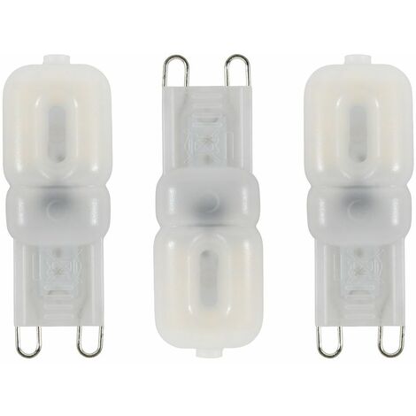 Litecraft Light Bulb G9 Capsule 2 Watt LED Non Dimmable Cool White Lamp - 3 Pack