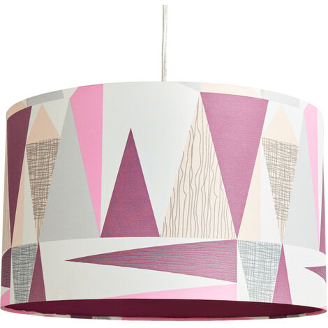 Litecraft Light Shade Scandi 40cm Geometric Easy Fit Lampshade - Multi Coloured