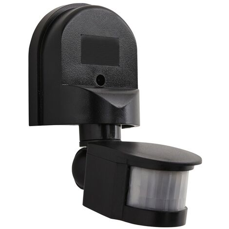 Litecraft Luton 180 Degrees PIR Motion Sensor Outdoor Fitting - Black
