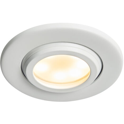 Litecraft Marlowe Fire Rated Tiltable Round IP65 Rated Recessed Downlight - White