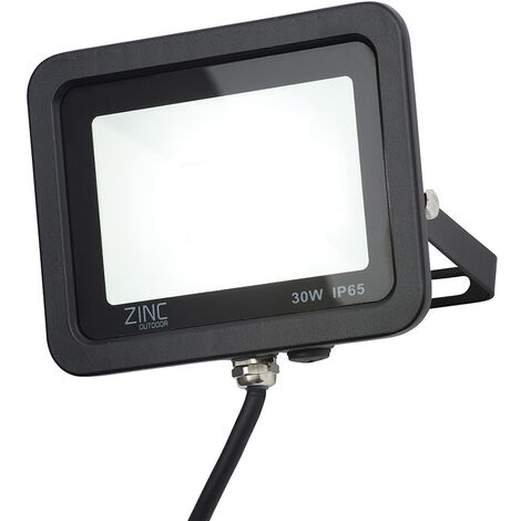 Litecraft Mears Flood Light Outdoor 30 Watt LED Slimline Garden Fitting - Black