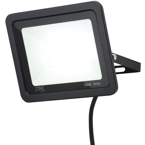 Litecraft Mears Flood Light Outdoor 50 Watt LED Slimline Garden Fitting - Black