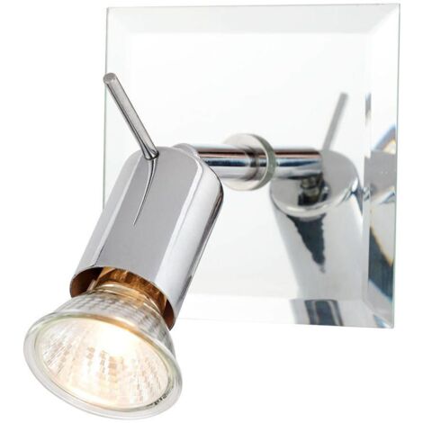Litecraft Mercury Spotlight Mirrored Adjustable Wall or Ceiling 1 Light - Chrome